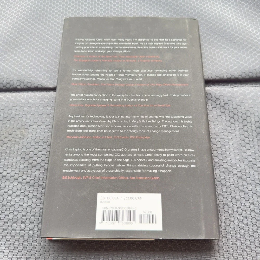 People Before Things by Chris Laping Change Isn't An End User Problem Hardcover